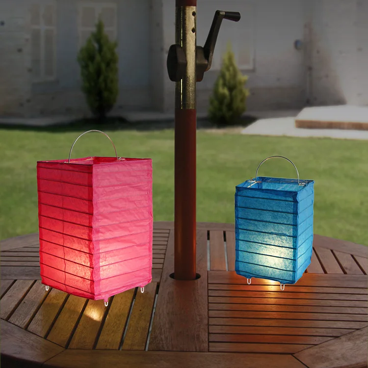 Decorative LED Light Novelty Colorful Lantern Outdoor Table-Top Paper Lantern with LED Tea Light