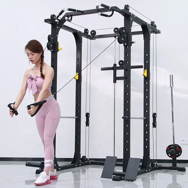 Multi-Functional Trainer Smith Machine and Squat Rack Premium Benches & Racks Functional Trainer strength training machine