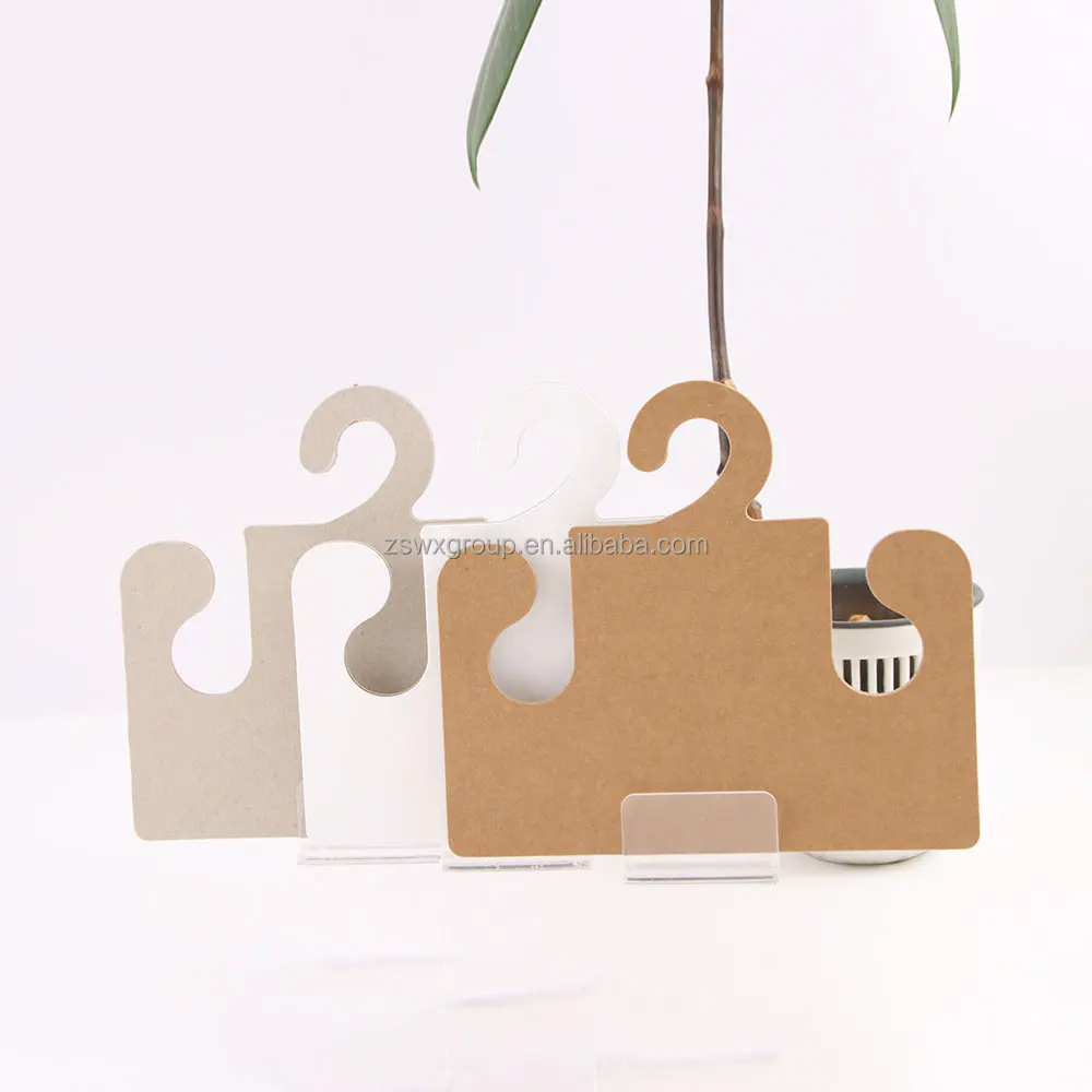 Recycled Custom Size Logo Shape Shoes Paper Cardboard Hanger Hook