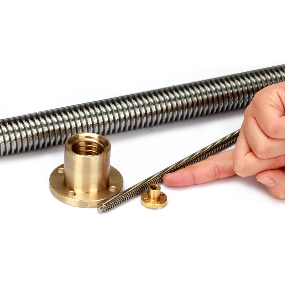 T20 20mm stainless steel trapezoidal thread lead screw Tr20*4 1000mm long without brass nut