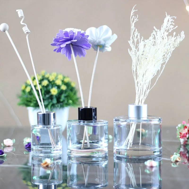 MUB 50ml 100ml 150ml aroma diffuser glass bottle empty essential oil columnar glass diffuser bottle