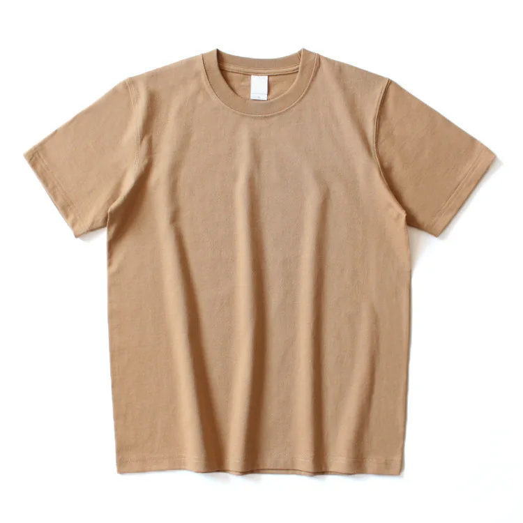 100% Cotton 265G Heavyweight High Quality Luxury Oversize T Shirt Blank Mock Neck Oversized Boxy T Shirt For Mental
