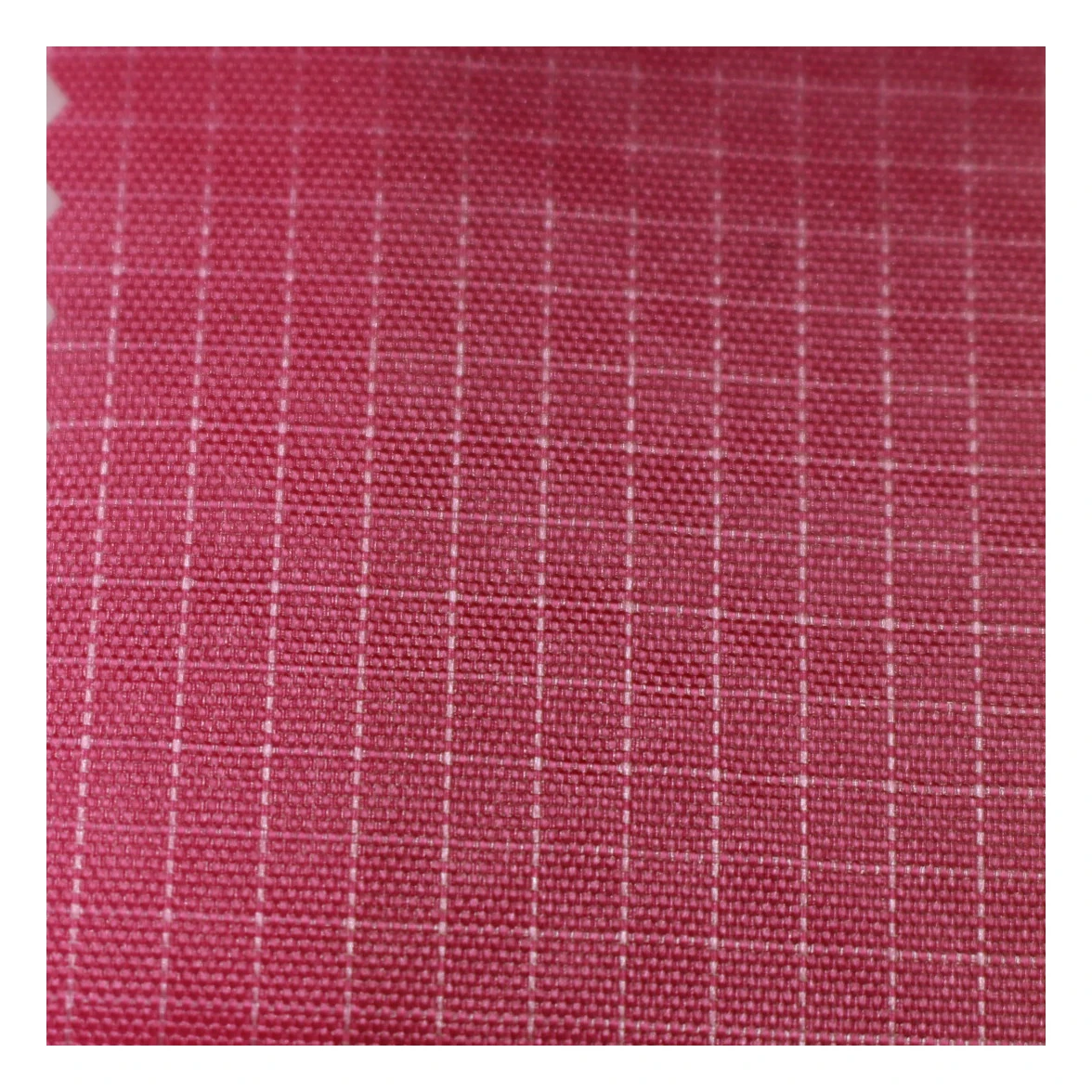 polyurethane coated 210D white line 0.2cm ripstop pure nylon fabric