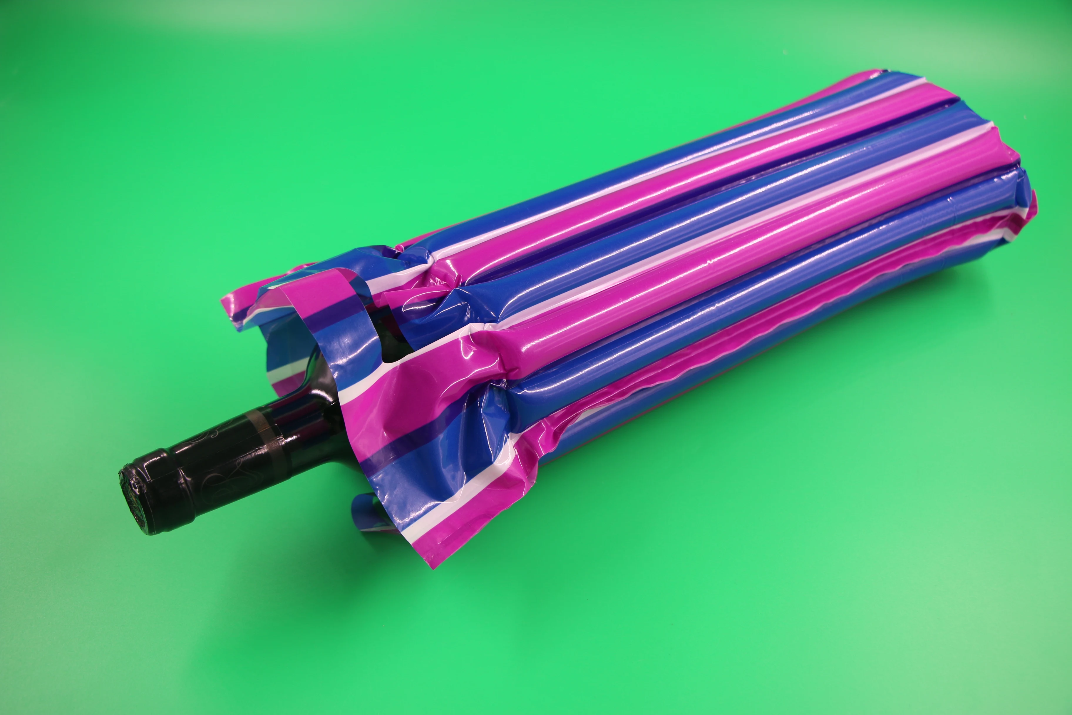 colorful air cushion bag for wine bottle shock resistance inflatable wine bottle protector bubble wine wrap