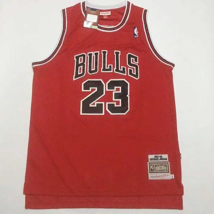 High End Chicago 23 Jersey Jordan Bulls 1997-1998  Hardwood Classics Stitched Mens RED Stitched Jersey