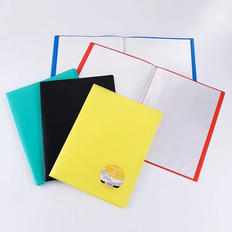A4 PP Clear Display Book Document Holder File Folder with 10/20/30/40/60/80/100 pocket   and best office use