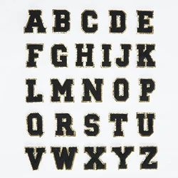 Iron on Chenille Patch Polyester Letter A~Z patch Customized Color