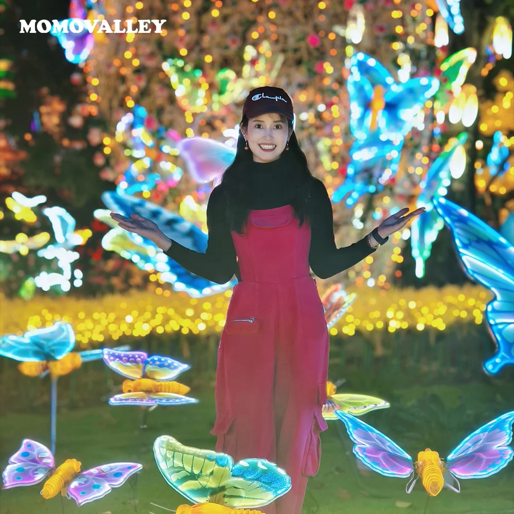 Momovalley magical butterfly nights colorful led butterfly decor enhances outdoor waterproof lighting creating garden ambiance