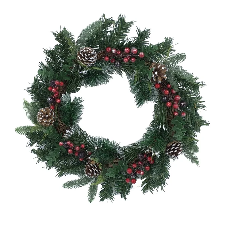 
Christmas Wreath Holiday Flowers Garland Indoor Decor natural wooden new design X-max wreath for home decor 
