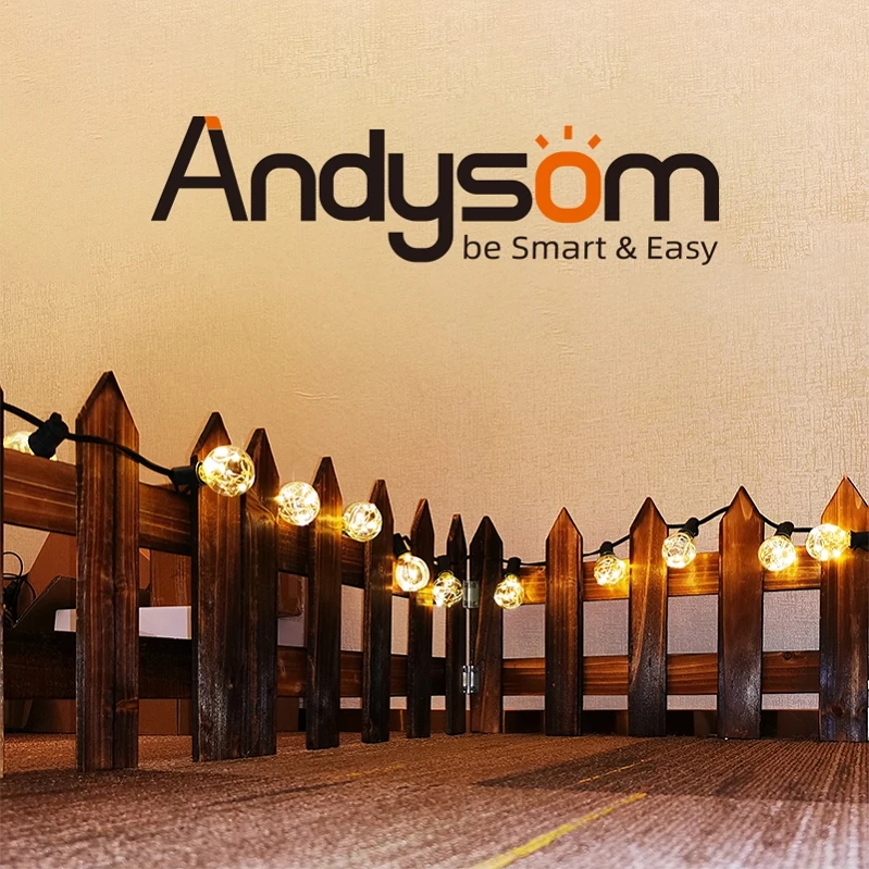 G40 LED String Light Copper Wire Globe Fairy String Garland Light 8 Mode Patio String Light for Wedding Party Holiday Decor