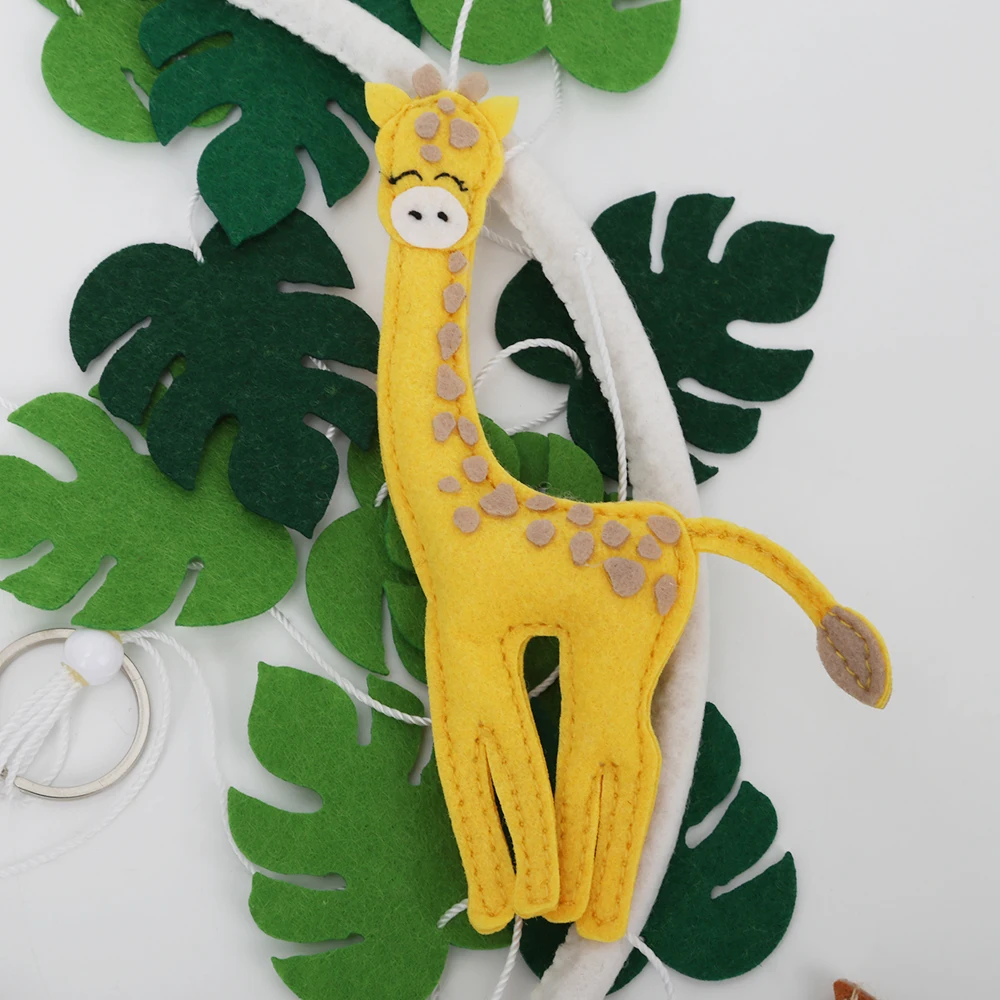 New Design felt mobile Jungle Wild Animals Felt Baby Mobile baby bed bell toy Mobile Forest baby crib Mobile Hanging Toys decor