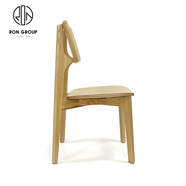 Classic Style Outdoor Hotel Cafe Shop Commercial Restaurant Rental Furniture Original Nordic Wooden Wicker Dining Rattan Chairs