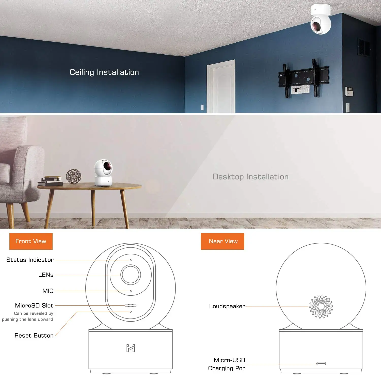 
Xiaomi Mi Smart IP Cam 1080P 360 Wifi Wireless Home Security Camera Baby Pet Monitor 