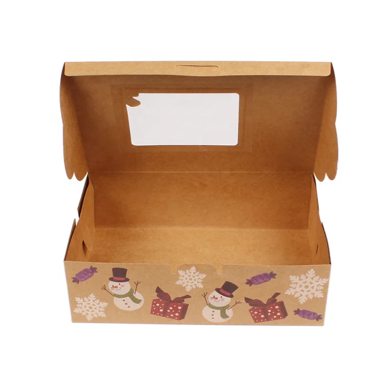 2021 New Design Christmas Candy Gift Box Packaging Cake Box Cookie Box Eve Packing Christmas Cardboard Service Customized Size