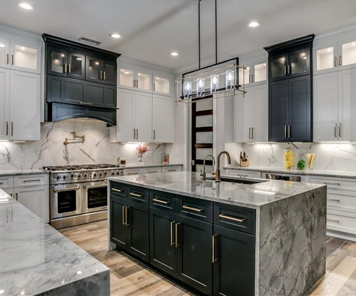 2022 new arrivals best home design furniture simple modern fashion style solid wood kitchen cabinet for kitchen pantry cupboard