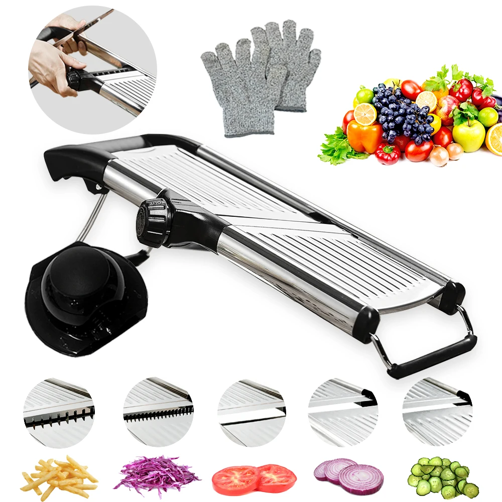 Easy Clean Slicer Food Blade Slice Julienne Vegetable Mandoline Slicer 3 in 1 Vegetable Manual Slicer Shredder Chopper