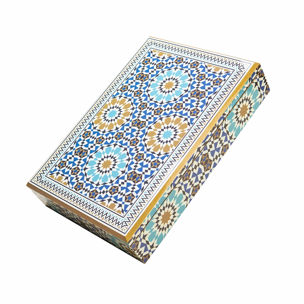 Sawtru custom packaging Decorated Deluxe Attar Essential oil dates glossy wooden box for Muslim Islamic