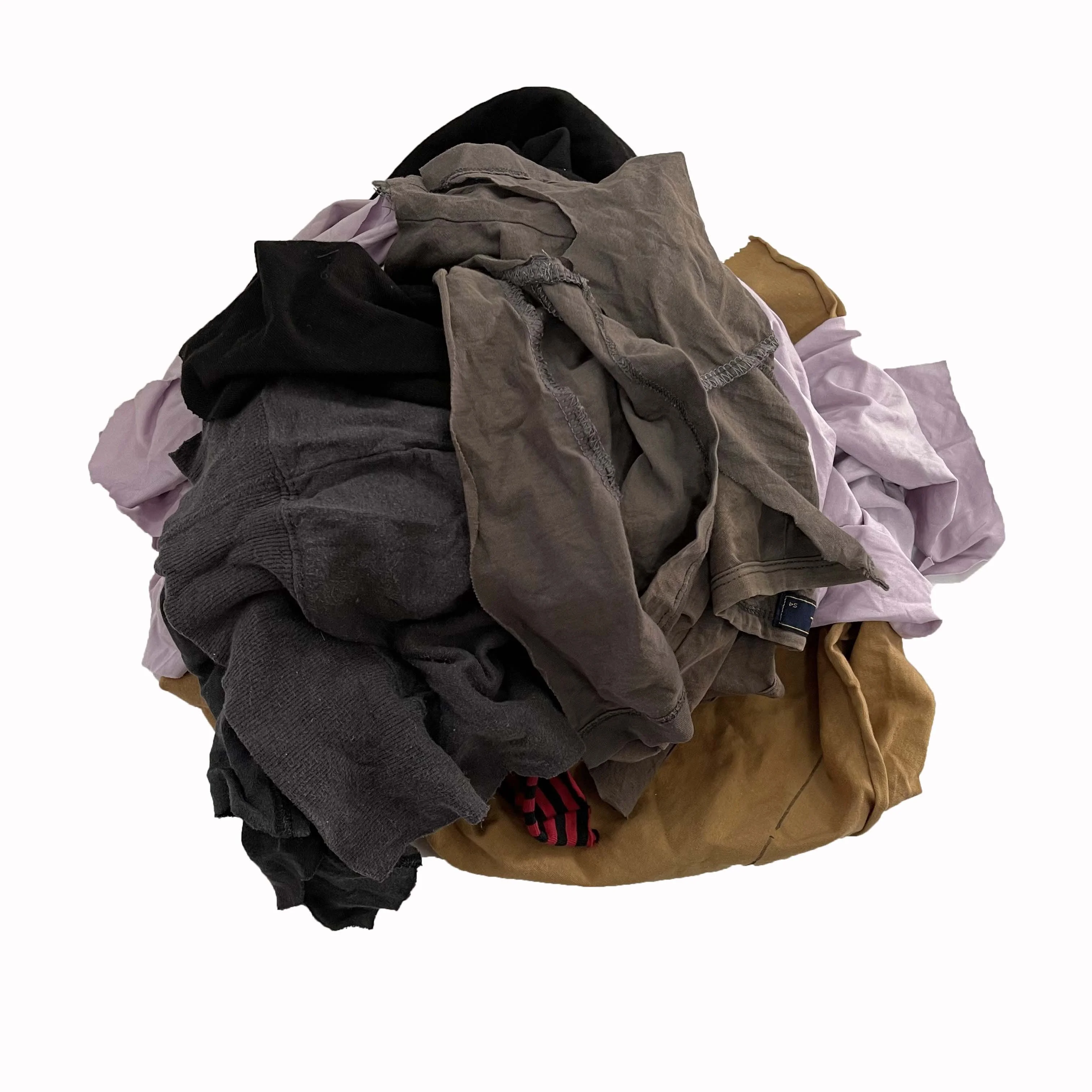 Good absorption dark color pure cotton t shirt rags industrial cleaning cloth wiping rags