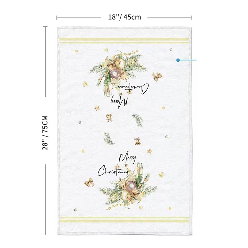 Custom Printed Organic Cotton Napkin Tea Towel For Kitchen