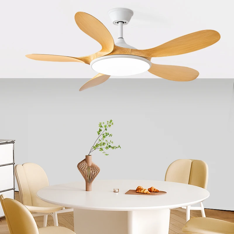 Modern LED Fan Light with Six-Speed Regulation 46/56 Inch Three-Color Light Source Living Room Bedroom Balcony Restaurant Villa
