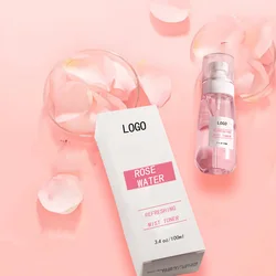 Organic Private Label Rosewater Facial Mist Skin Care Spray Hydrating Face Toner Rose Water Toner