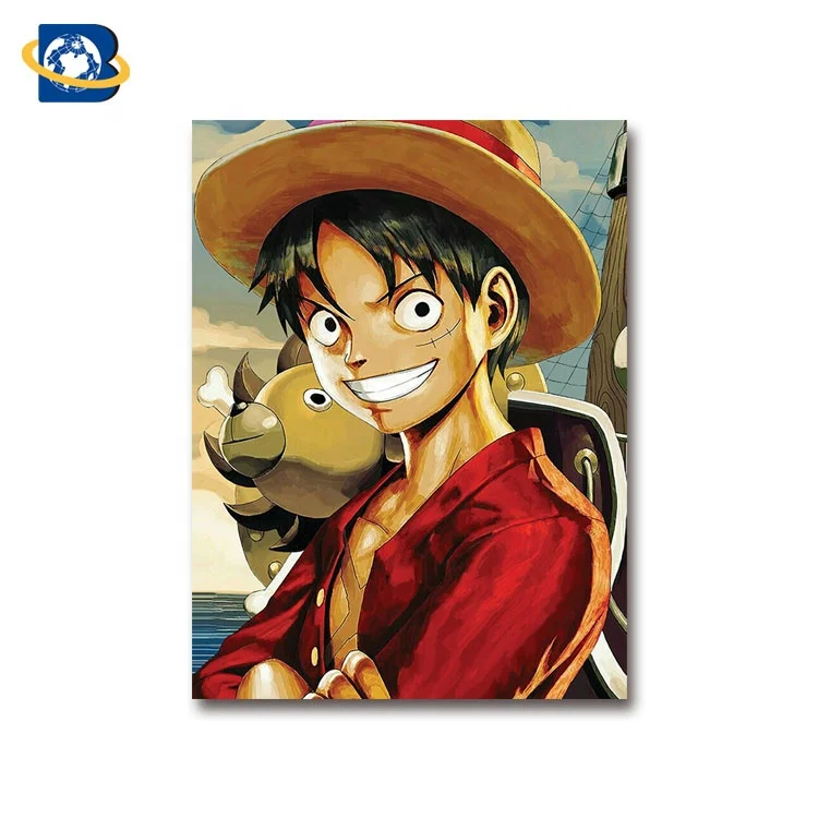 
3d anime poster Japanese triple transition anime picture flip effect poster of ONE PIECE 