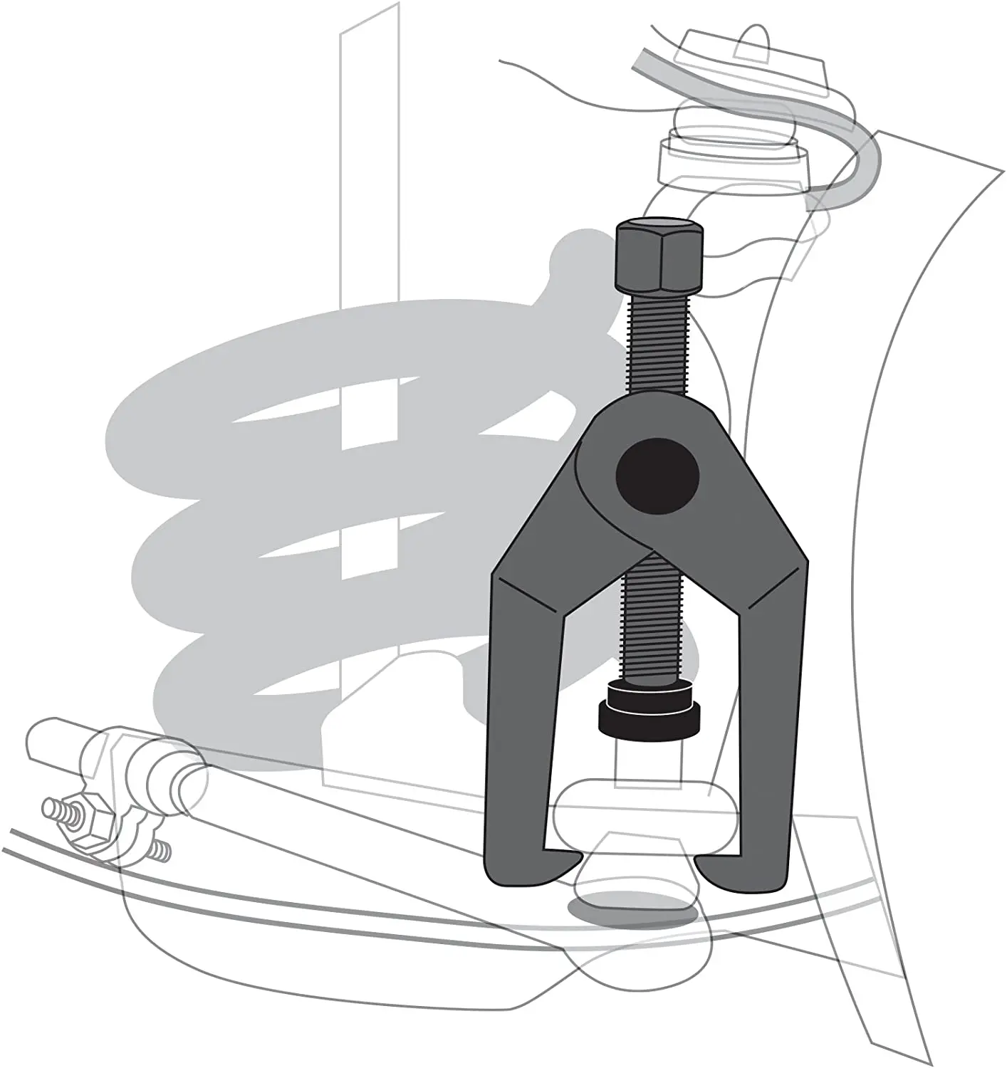 Two-Jaw Tie Rod Ball Head Puller 7 Inch Outer Tie Rod Puller tool for ball joint removal