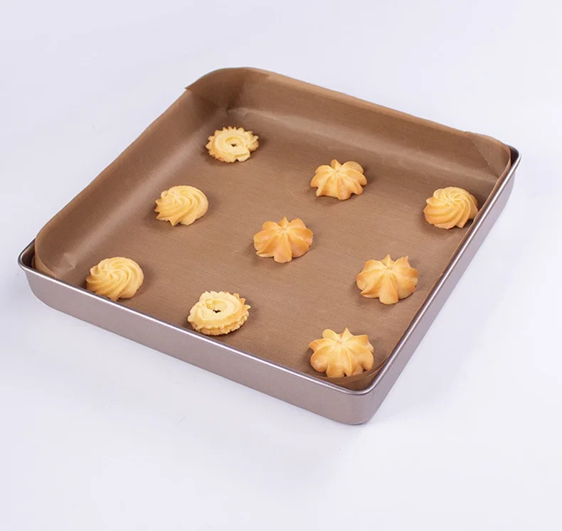 Wholesale Teflon coated fiberglass cloth Heat Resistant Oil Paper Non-stick Baking Tray Liner Cake Pads Pastry Oven Liner