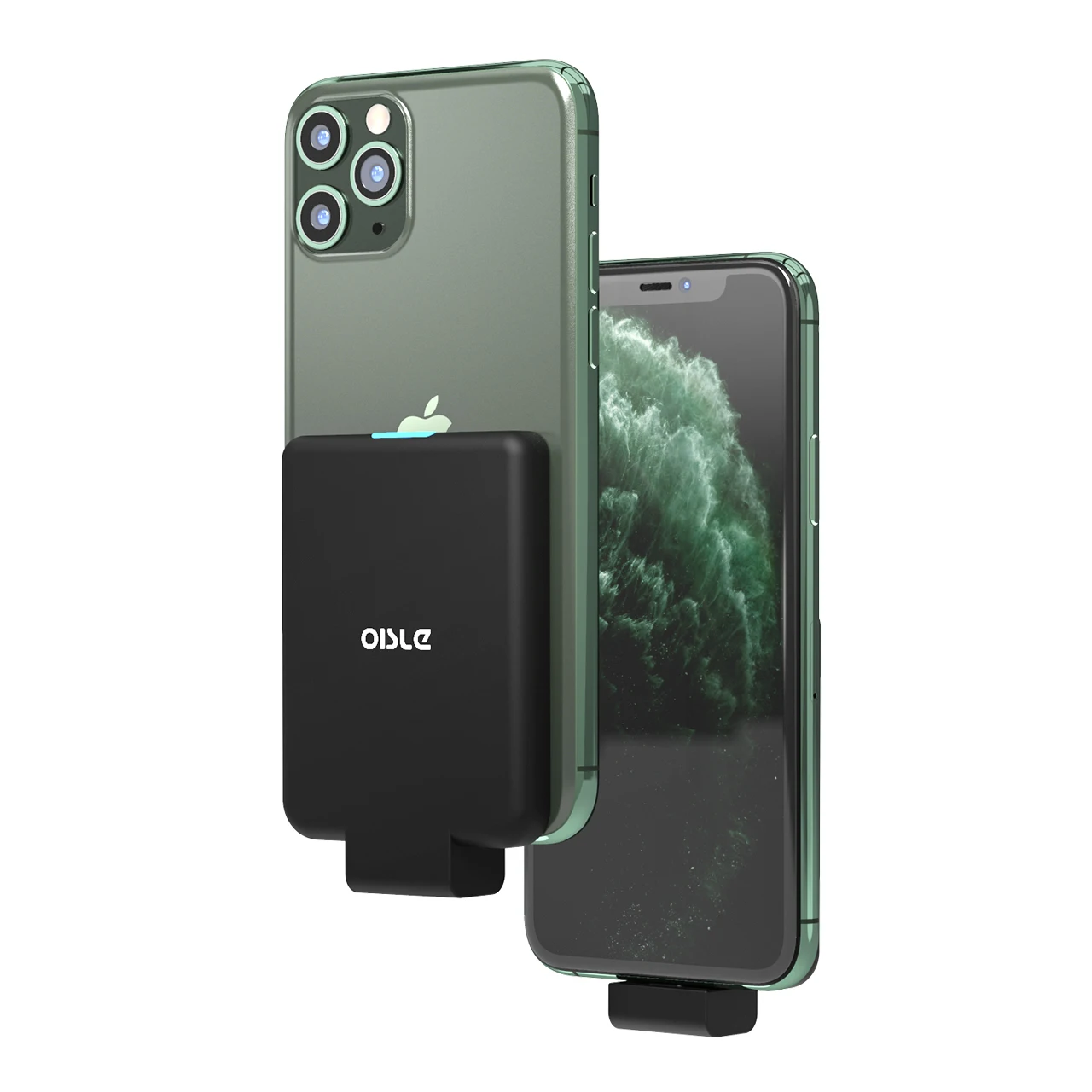 OISLE размер кредитной карты мини портативный Power Bank с QI приемником для iPhone и Android