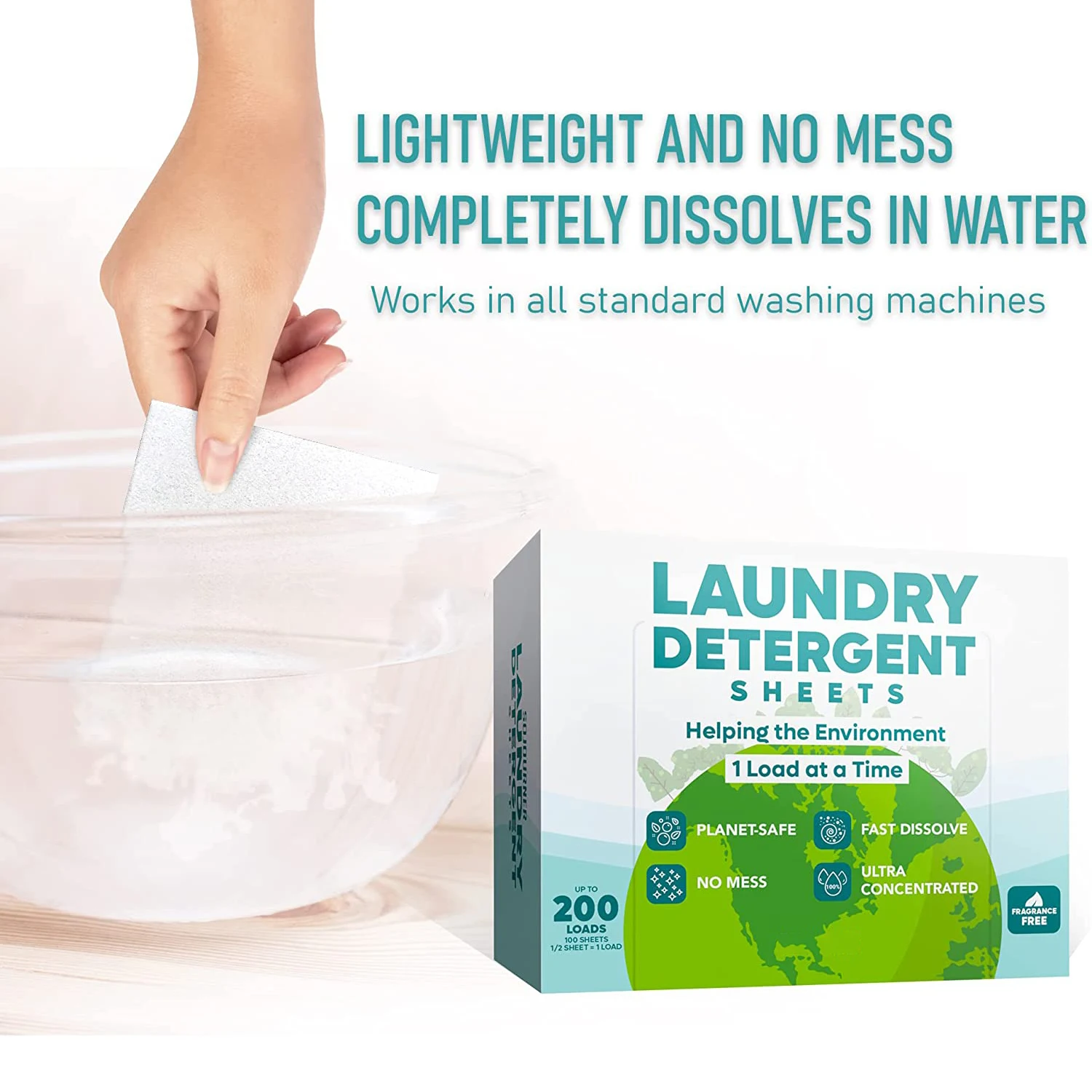 Eco-friendly Biodegradable Pure Natural Plant Laundry Detergent Sheet Strips