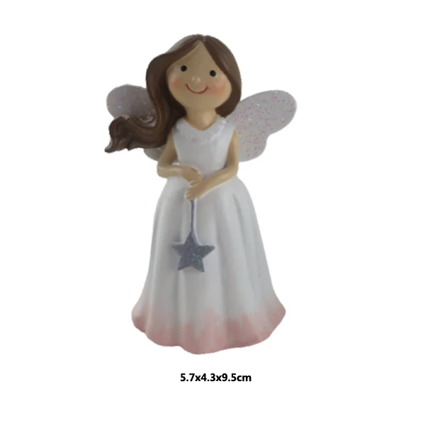 Милый мультяшный ангел креативные настольные полимерные подарки для девочки полирезиновая фигурка ангела домашнего декора