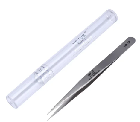 Precision VETUS Tweezers Pinzas 7SA-JP SS-JP Stainless Steel Super Hard Antimagnetic Tweezers for Mobile Phone Repair Tools