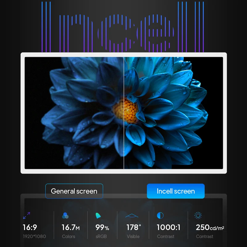 32 Inch Lcd Wireless Monitor 60Hz Ips Touchscreen Portrait Mode Touch Input Built-In Battery Moveable Stand Stand By Me Monitor