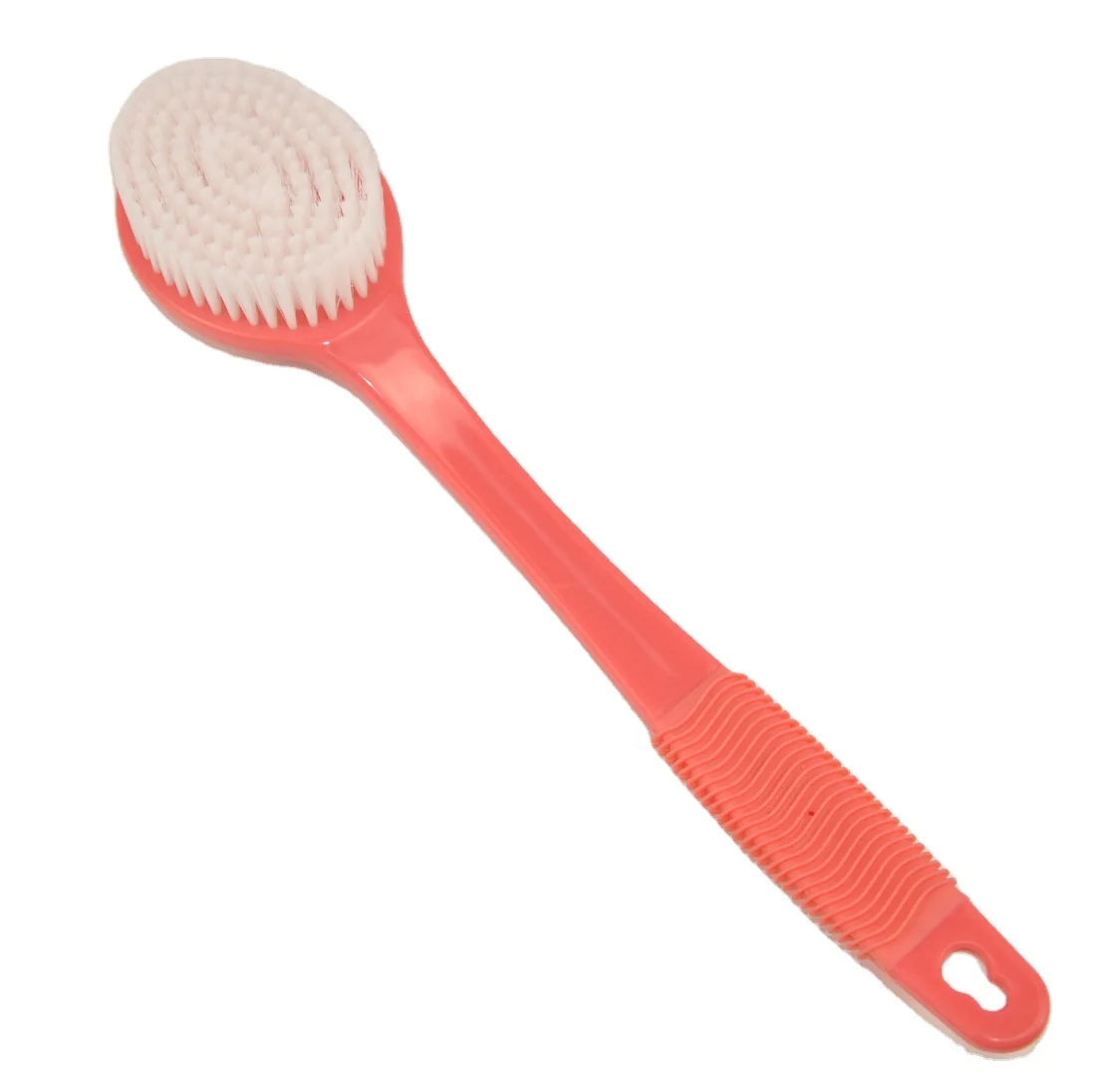 non-slip bath brush with plastic long handle bath brush 2 in 1 bath brushes, sponges