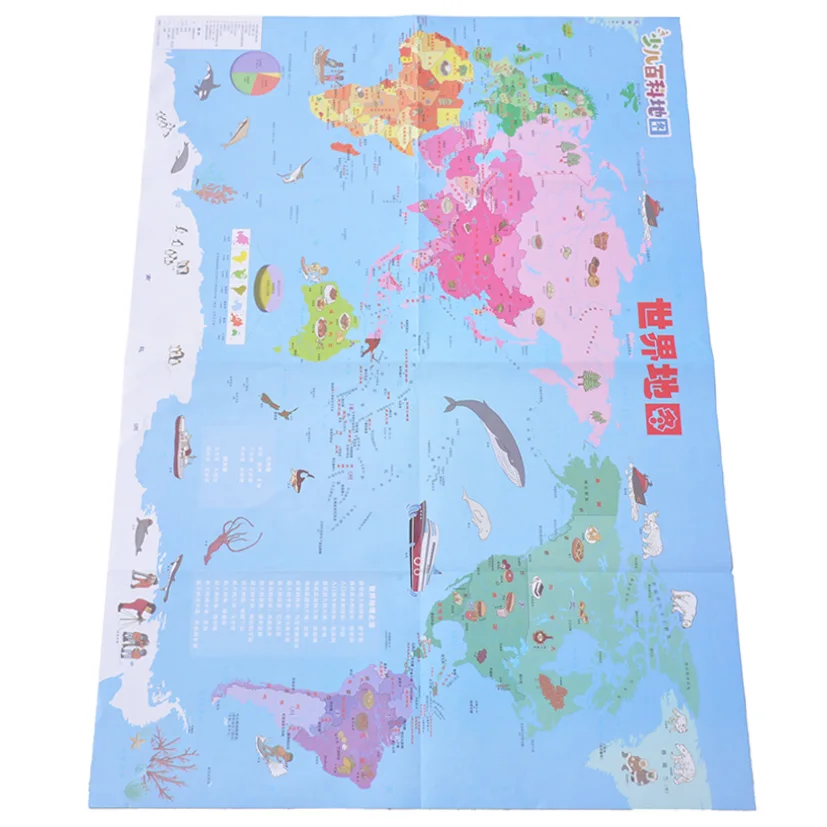Wholesale Customized Exquisite Detailed World Map For Students To Learn