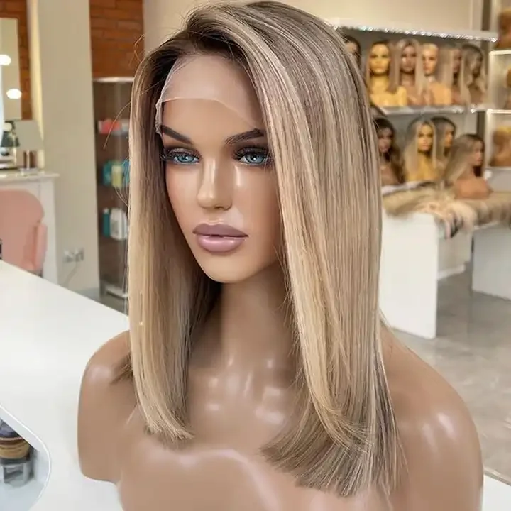 Jewish Wigs Brown Silk Top Kosher Lace Front Jewish Wigs New Glueless Silk Top Blonde Human Hair Long European Hair Jewish Wigs