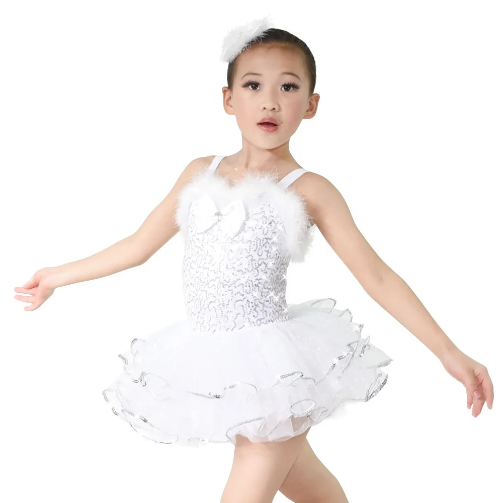 MiDee Factory Customization Costume Dresses Ballet Tutu White Snow Christmas Dance Costumes for Girls