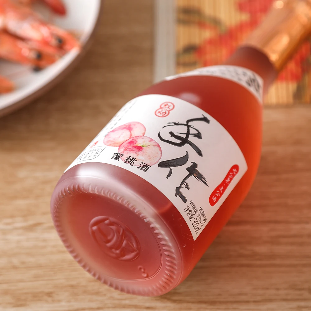 7  slightly drunk Chinese red peach fruit flavored wine
