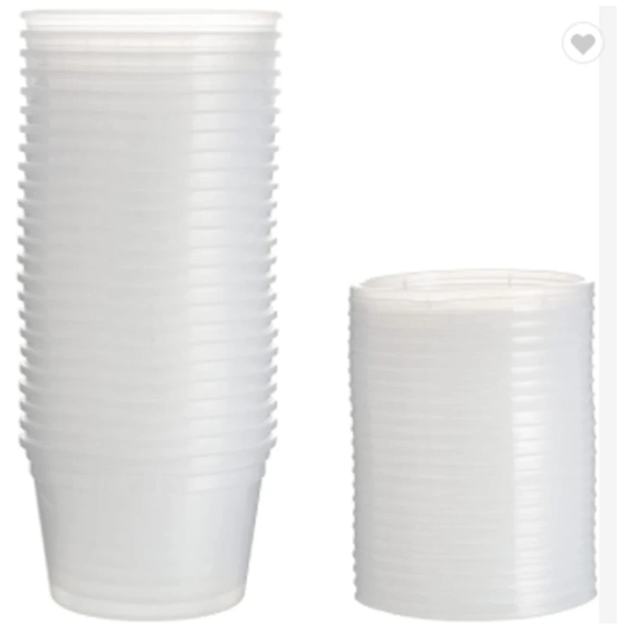 16 oz Plastic Deli Container With Lids For Food 8 oz Round Jars