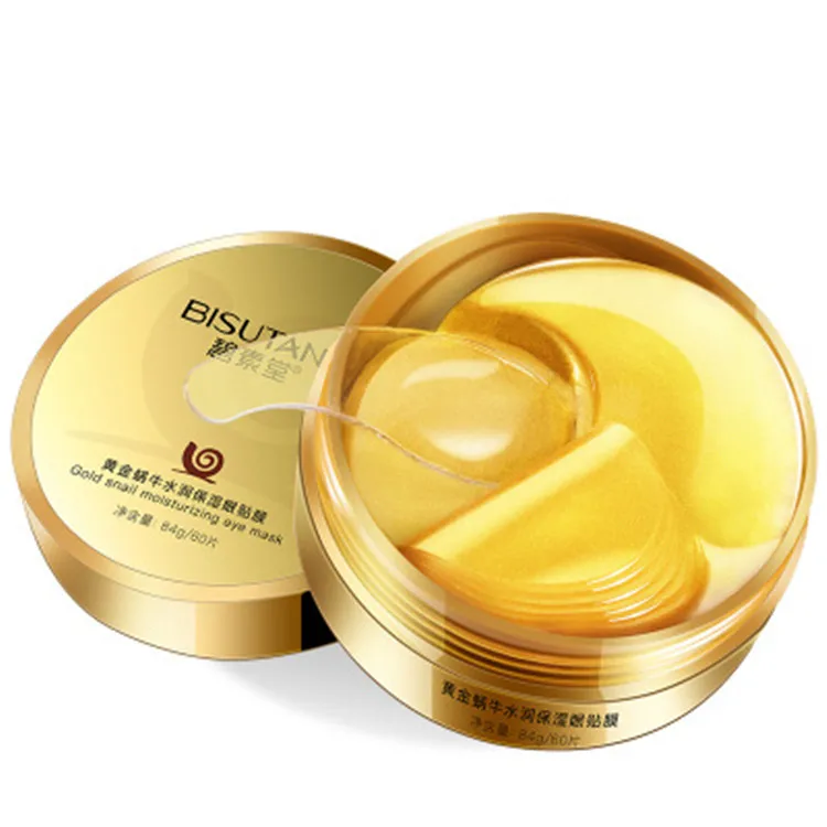 Private Label Snail Gold Crystal Collagen Anti-wrinkle, Anti Aging Mask Eye Seaweed Patch Eye Mask