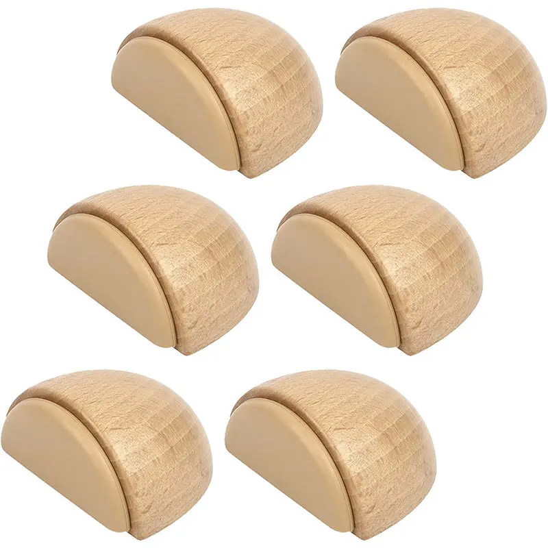 Manufacturers Punch-Free Door Stopper Wooden Silent Anti-Collision Anti-Theft Door Floor Mounted Bathroom Door Stop