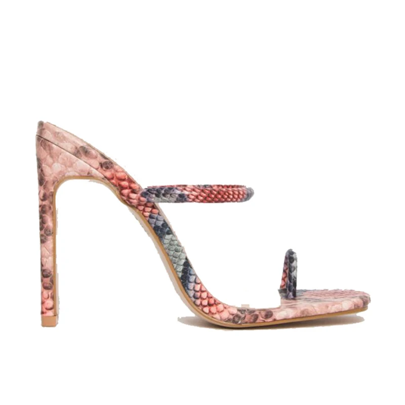 Women shoes 2020 slippers sandals high heels stiletto shoes women snake skin sandals for women and ladies