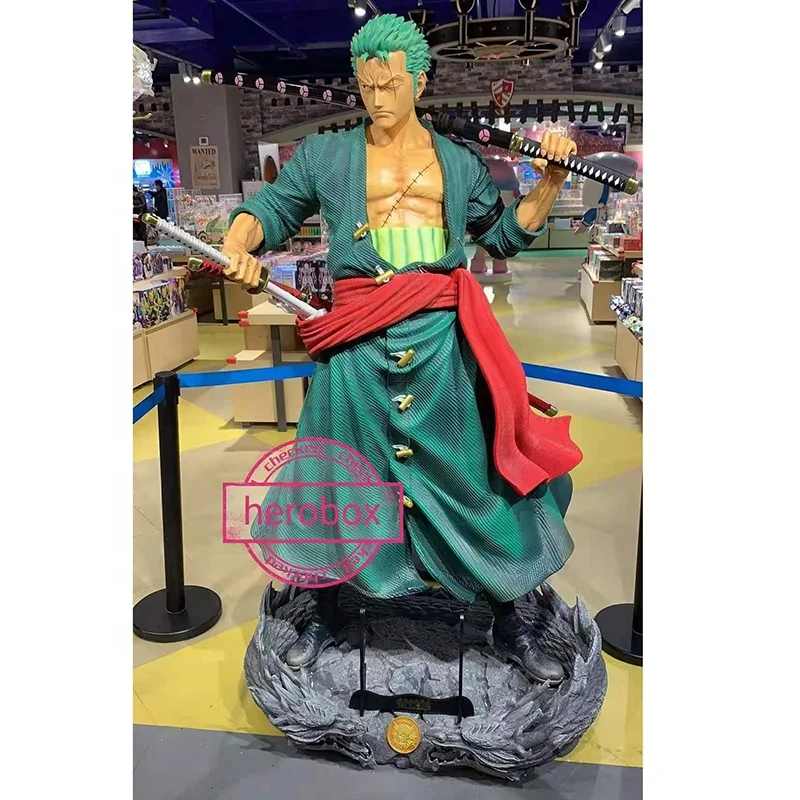 Заводская цена цельная фигурка в натуральную величину Zoro Luffy скульптура из смолы статуя для домашней коллекции
