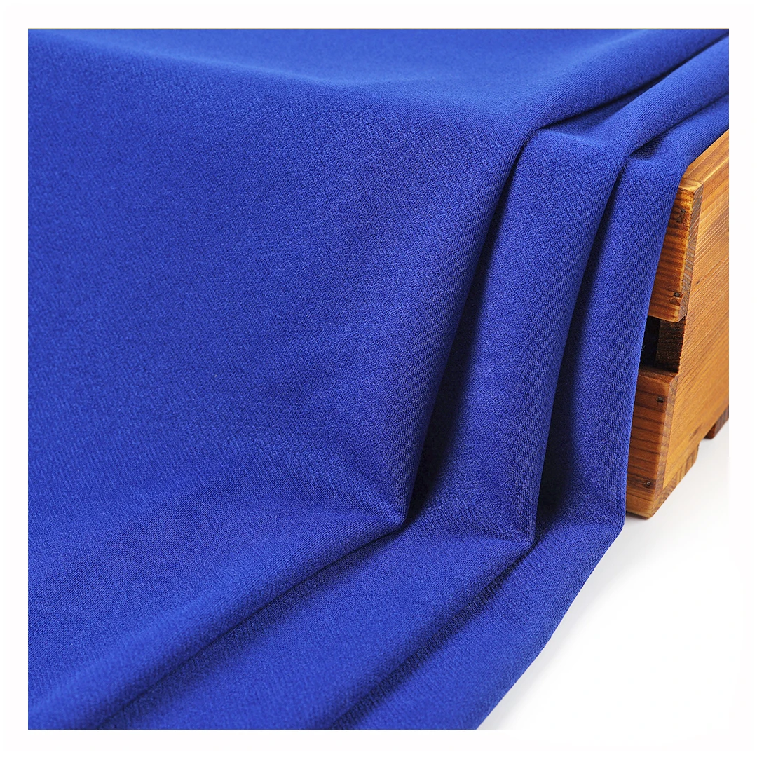 Прямая Заводская поставка, саржевая тянущаяся трикотажная саржа, замшевая Джерси, полиэстер, спандекс, креп-саржевая ткань