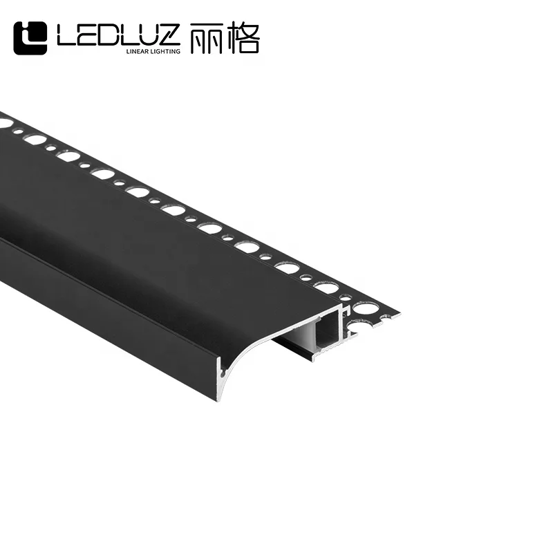 Good Quality Drywall Plaster Aluminum LED Profile for Toe Tick Line Extrusion Aluminum Profile with Flange in Gypsum Use