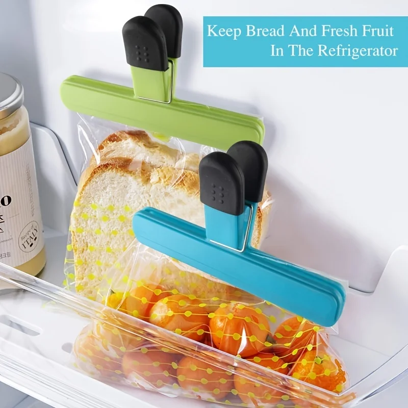 Portable Bag Clips Kitchen Storage Food Snack Seal Sealing Bag Clips Sealer Clamp Plastic Tool Kitchen Organization Accessories