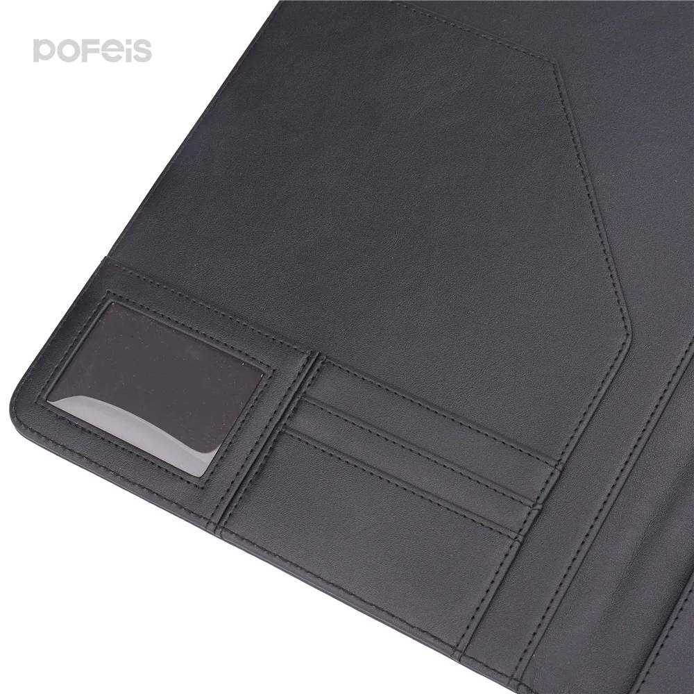 Wholesale Size Logo Pu Leather Presentation Custom A4 File Folder With 4 Pocket