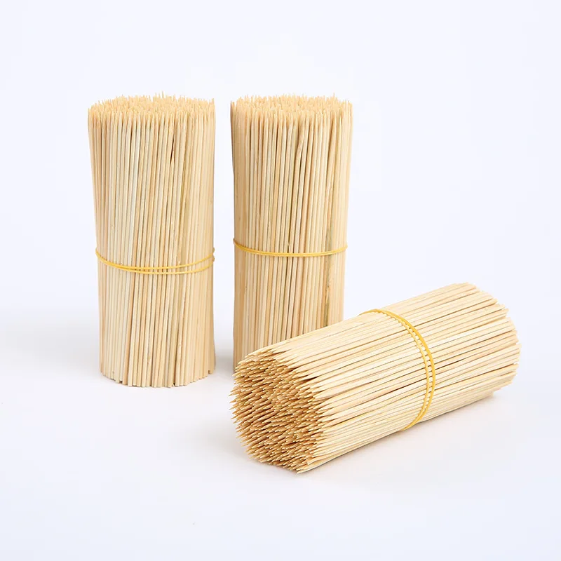 Customize Logo Wholesale Disposable Cheap Price Chinese manufacture New Innovation Round Bamboo Skewer