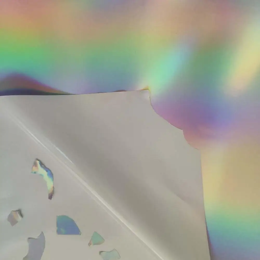 A4 Destructible Vinyl Reflective Holographic Eggshell Stickers