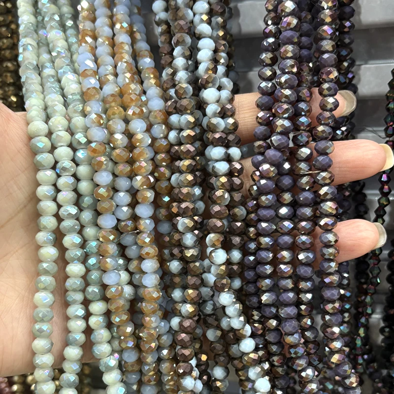 Glass beads manufacturer good quality various color loose round 4mm-10mm crystal glass beads wholesale